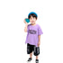 Children's Short Sleeved T-shirt Letter Round Neck Top