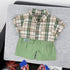 Boys short sleeve shirt two-piece set