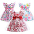 European And American Girls Dress Floral Print Children's Dress Bow Children's Princess Dress Dress Dress