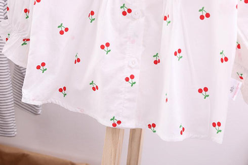 Girls Long Sleeve Shirt 2022 Spring And Autumn New Foreign Style Girls Floral Shirt Sweet Doll Shirt