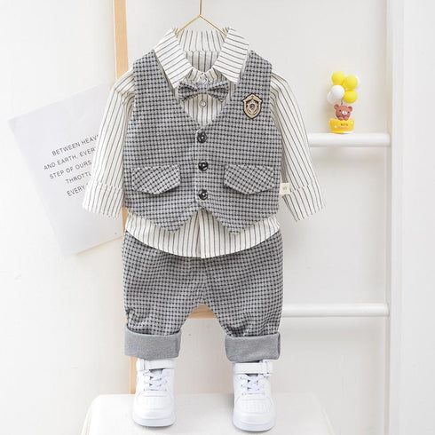 Boy's Spring and Autumn Dress Set of Three