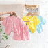 Little Girl Summer Dress Solid Color Small Fragrance Short Sleeved Suit