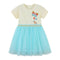 Children's Cartoon Embroidered Short Sleeved Dress