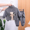 Autumn and winter boys with velvet suit two-piece suit