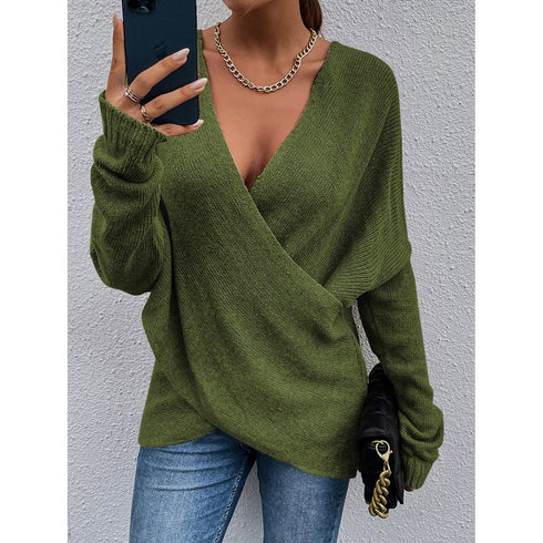 Women's Knitted Sweater for Autumn and Winter