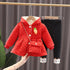 Girls fall/winter plus velvet two-piece suit