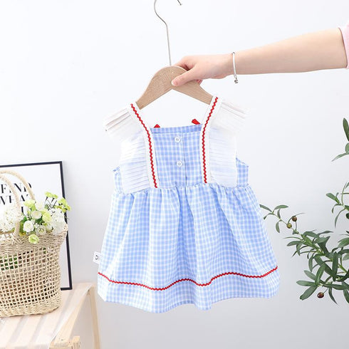 Girls Suspender Skirt 2022 Summer New Girls Summer Vest Dress Foreign Style Princess