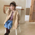 Medium and long children's coat spring and autumn windbreaker foreign style baby coat