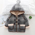 Winter children plus velvet hooded long sleeve coat