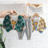 Spring and Autumn Boys Cardigan Three-Piece Set