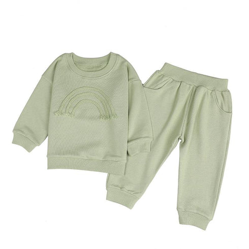 Fall/Winter Children's Clothes Suit Long Sleeve Jacket Pocket Pants