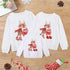 Christmas cartoon cute elk printed warm sweater family of three series