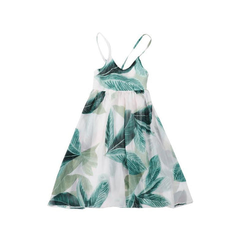 Mommy And I Lace Up Backless Cross Parent-child Holiday Beach Skirt Dress