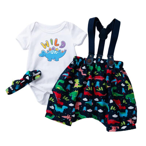 Summer boys braces 3-piece set