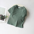 Solid color T-shirt half sleeve candy short sleeve