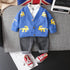 Children's Knitted Shirt Spring and Autumn Three-Piece Set