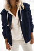 Solid Corduroy Loose Long Sleeve Jacket