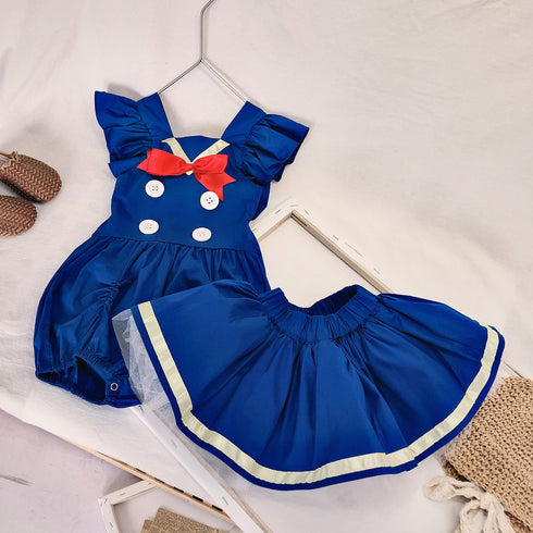 Girl's Summer Uniform Princess Dress Suit