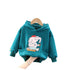Boy's winter velvet hooded sweater