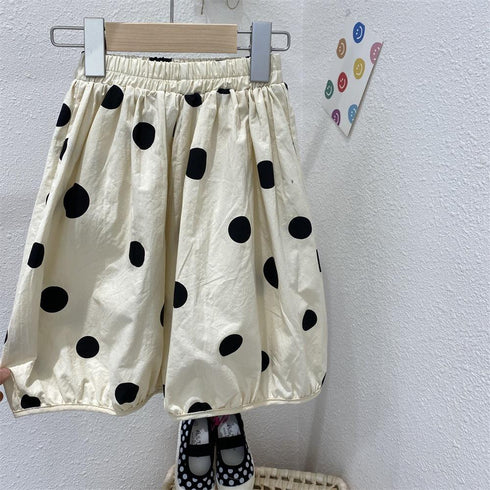 Summer Children's Set Girls Floret Shirt Polka Dot Skirt