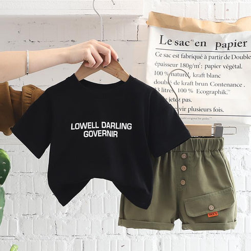 Children's Boys Summer Short Sleeve Two-Piece Set
