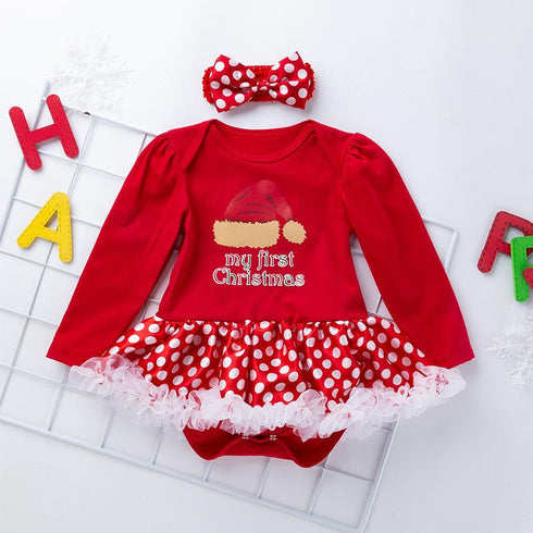 Christmas Baby Long Sleeve Ha Dress Jacket Climbing Dress Infant Festival Suit