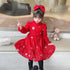 Festive New Year Christmas Girls Princess Dress Winter Plus Velvet Sequined Princess Dress