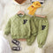 Winter boys long sleeve suit two-piece set