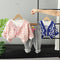 Spring and autumn children's casual sweater cardigan set of three