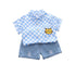 Summer children's shirt short sleeve shorts two-piece set