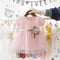 Summer New Girl Gauze Dress Rose Decoration Baby Dress