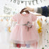 Summer New Girl Gauze Dress Rose Decoration Baby Dress