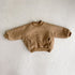 Children with velvet semi-high collar sweater padded baby coat