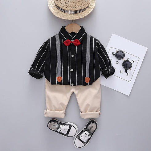 Boys spring and autumn suit two-piece set