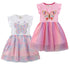 Butterfly Bead Girl Dress Spring And Summer New Foreign Style Girl Children's Short Sleeve Gauze Skirt