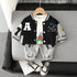 Spring and Autumn Boys Sports Baseball Suit Two-Piece Set