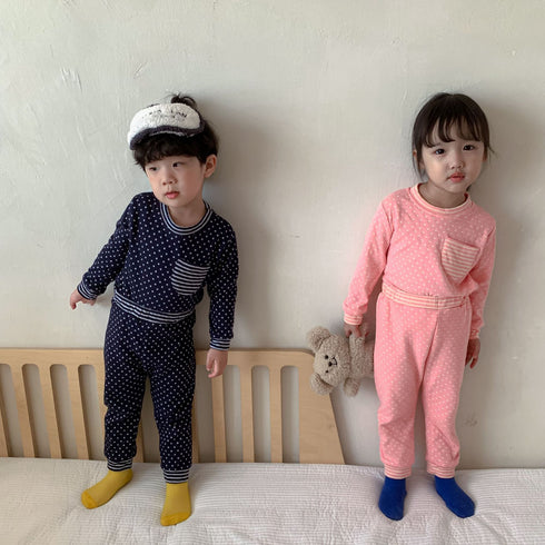 Children's autumn clothes and trousers cotton baby baby cotton sweater autumn and winter thermal underwear set