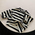 Children's Striped Tee Casual Joker Long Sleeve Top