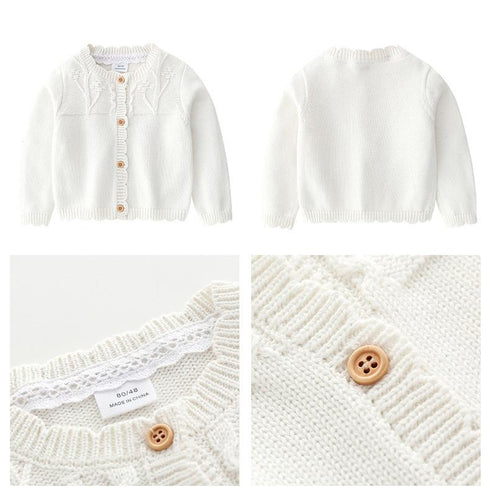 Baby Jacket Princess Wind Girl Knitted Wool Cardigan Girl Baby Knitted Jacket