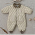 Autumn and winter baby jumpsuit diamond padded warm clip cotton-padded clothing