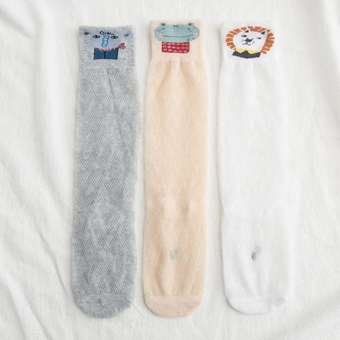 Children's Ultra-thin Cartoon Medium Tube Socks