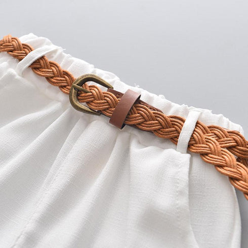 Spring and summer girls' sleeveless t-shirt and short pants