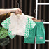 Checkerboard Short Sleeve Shirt Children's Summer Suit