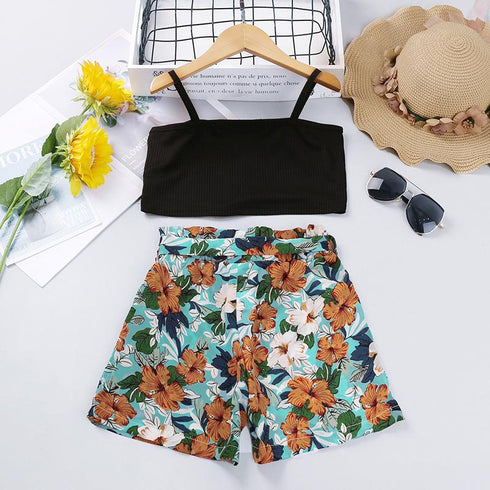 Summer Girls Sling Shorts Set