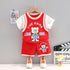 Summer boys' cartoon sports short sleeve shorts set