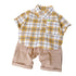 Summer boy suit short sleeve shirt two-piece set