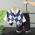 Spring and autumn boys casual sweater waistcoat set of three