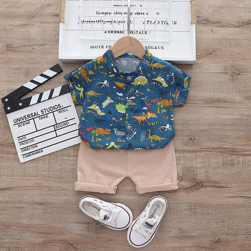 Children's Dinosaur Shirt Shorts Set