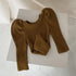 Baby T-shirt solid color casual bubble sleeve girls bottoming shirt trouser skirt