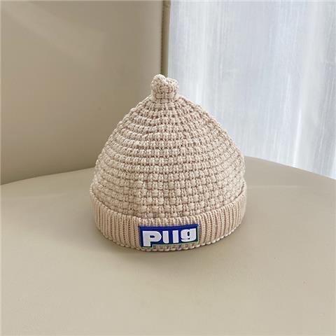 Autumn and winter simple pacifier wool cap 17.7-19.6 inches